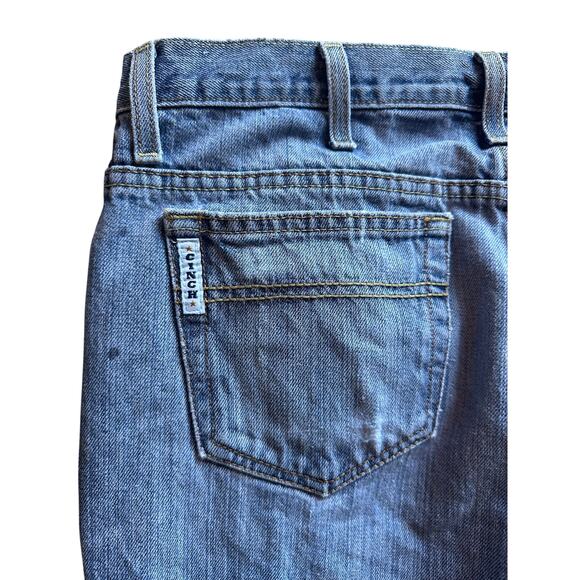 Cinch “Cinch-Up” Men’s Distressed Jeans Size 33x36 Ranchcore Western Wear Cowboy - Picture 9 of 9